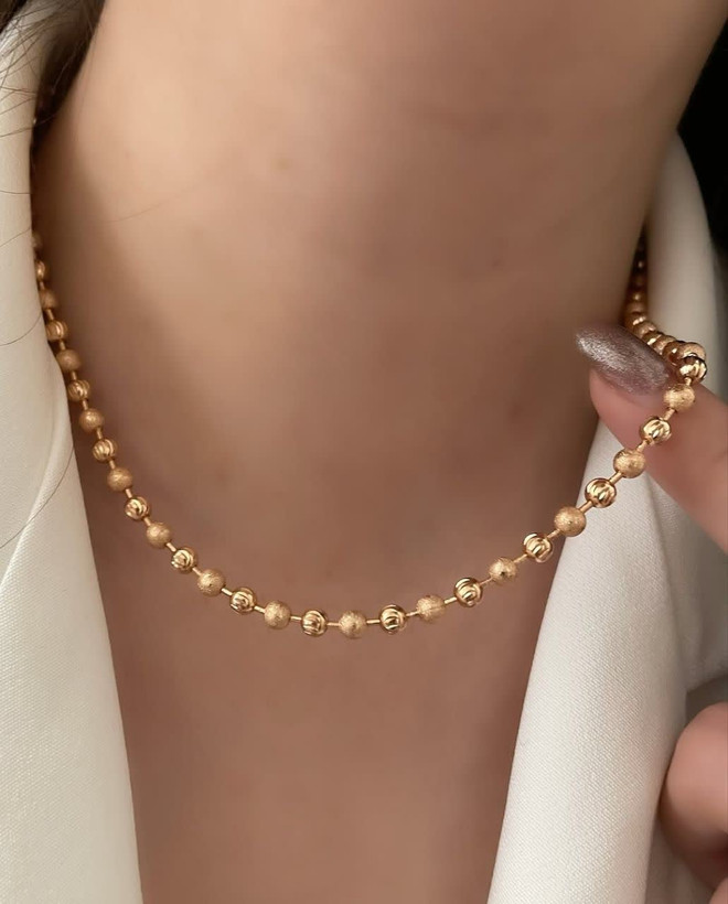 گردنبند ژوپینگ مدل گوی تراش