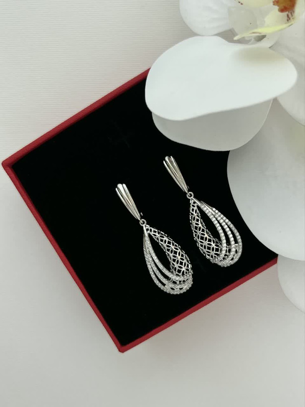 گوشواره پرکار و نگینی مجلسی ژوپینگ