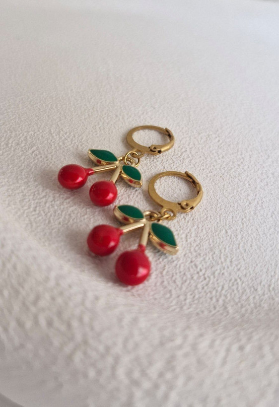 گوشواره گیلاسی فانتزی